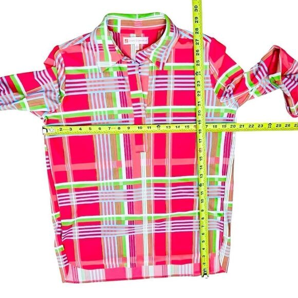 Jude Connally Cloth Top Multicolor Geometric Collar Long Sleeve Pullover Shirt - Picture 10 of 12